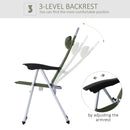 Outsunny Outdoor Garden Folding Chair  Armchair Reclining Seat w/Pillow Green