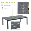 Outsunny 4 Piece Outdoor Conversation Furniture Set with Coffee Table & Cushions
