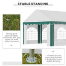 Outsunny 6 x 4m Marquee Gazebo, Party Tent with Sides and Double Doors