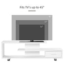 HOMCOM TV Stand for TVs up to 45" TV Cabinet W/ Storage Drawer High Gloss White