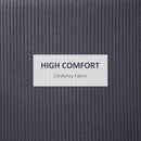HOMCOM Modern Fabric Storage Ottoman with Removable Lid, Set of 2, Grey