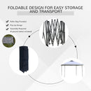 Outsunny 4 x 4m Pop Up Tent Gazebo Outdoor w/ Adjustable Legs and Roller Bag