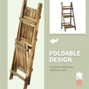 Outsunny 3-Tier Folding Wooden Flower Stand Plant Display for Garden Patio