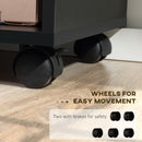 Vinsetto Printer Stand Mobile Office Storage Cabinet W/ Shelves Drawers, Black