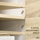 HOMCOM Modern Storage Cabinet with Push to Open Doors and Adjustable Shelf