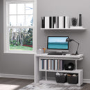 HOMCOM Modern Corner 360° Rotating L-Shaped Computer Desk Writing Table
