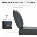 Outsunny Outdoor Seat and Back Cushion Set, Deep Seating Chair Cushion, Grey
