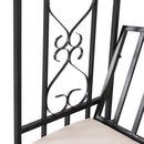 Outsunny Garden Arbor Arch Metal Bench Padded Seat Outdoor Decoration Patio