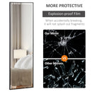 HOMCOM Full Length Mirror Dressing Mirror Wall-Mounted for Bedroom Black