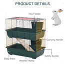 PawHut Small Animal Cage Habitat w/ Accessories 2-Story Large Pet Play House