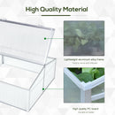 Outsunny Outdoor 2 Level Adjustable Roof Cold Frame Greenhouse Aluminium Frame