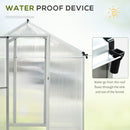 Outsunny 10x6ft Aluminium Greenhouse with/ Door Window Galvanized Base PC Panel