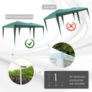 Outsunny 3m x 6m Pop Up Gazebo Party Tent Canopy Marquee with Storage Bag Green