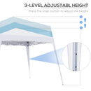 Outsunny Garden Pop up Gazebo Tent Party Water-resistant 2.5 x 2.5M White