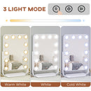 HOMCOM Hollywood Vanity Mirror with Dimmable LED Bulbs, Memory Function Bedroom