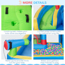 Outsunny Kids Inflatable Bouncy Castle 6 in 1 Water Slide Water Gun Air Blower