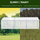 Outsunny  Aluminium Greenhouse Plants Raised Bed Vented Cold Frame Transparent