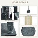 PawHut 5-Tier Grey Sisal Multi-Level Cat Tree Tower with Scratching Posts