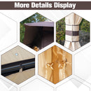 Outsunny 10' x 12'/3(m)x3(m) Steel Fabric  Patio Gazebo Vented Roof w/Mesh Sidewall