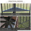 Outsunny 3 x 3(m) Gazebo Canopy Outdoor Garden w/ Mesh Curtains Shelves Coffee