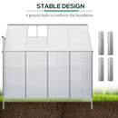 Outsunny 8.3FT X 4FT Walk-In Garden Greenhouse Aluminum Frame Polycarbonate