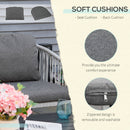 Outsunny 4 Piece Rattan Patio Sofa Set w/ 2 Sofa 1 Loveseat & Coffee Table