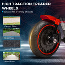 HOMCOM 6V Electric Motorbike with Training Wheels, One-Button Start - Red