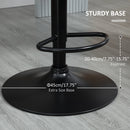 HOMCOM Set Of 2 Luxurious Velvet-Touch Bar Stools Metal Frame Footrest Grey
