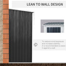 Outsunny Garden Storage Shed with Lockable Door Sloped Roof for Bike Grey