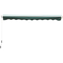 Outsunny Garden Sun Shade Canopy Retractable Awning, 3.5 x 2.5m, Dark Green