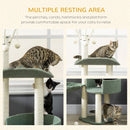PawHut Cat Tree w/ Sisal Scratching Post, Hammock, Kitten Bed, Toy Ball