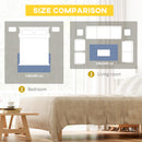 HOMCOM Grey Fluffy Area Rug Shaggy Carpet for Living Room, Bedroom, 120x200cm