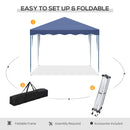 Outsunny 3x3(m) Pop Up Gazebo Marquee Tent for Garden w/ Carry Bag Blue