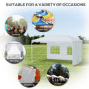 Outsunny 3 x 4 m Garden Gazebo Outdoor Canopy Marquee Party Tent White
