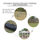Outsunny 3.2m Pop Up Gazebo Hexagonal Canopy Tent Outdoor w/Sidewalls Light Grey
