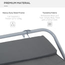 Outsunny Single Texteline Outdoor Hammock Bed Patio Sun LoungerRocker Grey