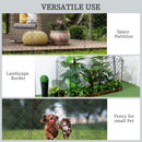 Outsunny 4PCs Decorative Garden Fencing 43in x 11.5ft Metal Border Edging