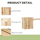 Outsunny Garden Planter & Bench Combination Planter Box Garden Bench Natural