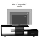 HOMCOM TV Stand for TVs up to 45" TV Cabinet W/ Storage Drawer High Gloss Black