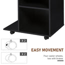 Vinsetto Desk - Table - Side Printer Stand with Wheels, Rolling Printer Cart, Black