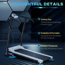 HOMCOM Foldable Walking Treadmill, Aerobic Exercise Machine w/ LED Display
