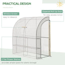 Outsunny Walk-In Lean to Wall Greenhouse w/Window&Door 200Lx 100W x 215Hcm White