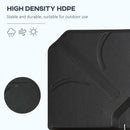 Outsunny Set of 4 Banana Parasol Base Stand Water or Sand Filled Weights, Black