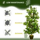 HOMCOM Potted Artificial Plants Bay Leaf Laurel for Indoor Outdoor, 120cm