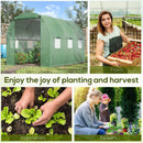 Outsunny Polytunnel Walk-in Garden Greenhouse with Zip Door and Windows 3 x 2M