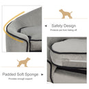 PawHut Pet Sofa Puppy Chair Kitten Couch for Small Dogs, Cats w/ Cushion - Grey