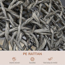 PawHut Rattan Elevated Cat House Kitten Bed Pet Furniture w/ Cushion Grey