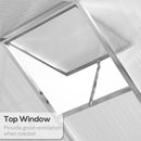 Outsunny 8x6ft Aluminium Greenhouse with/ Door Window Galvanized Base PC Panel