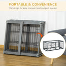 PawHut Dog Play Pen 6 Panel Pet Playpen Foldable Rabbit Guinea Pig Run w/ Door