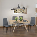 HOMCOM Dining Chairs Upholstered Fabric Accent Chairs with Metal Legs, Set of 4